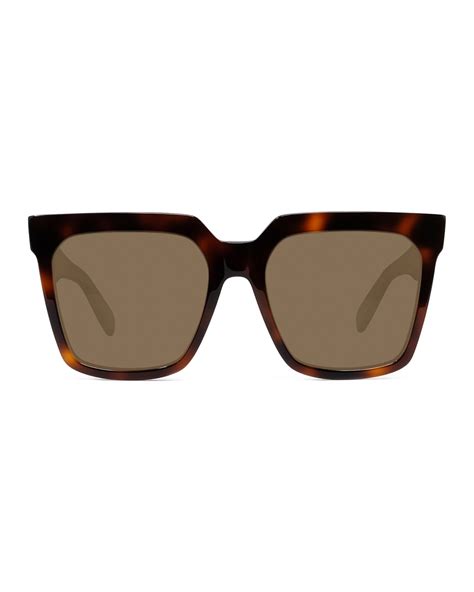 celine square acetate sunglasses w/ side studs|CELINE 54mm Square Sunglasses .